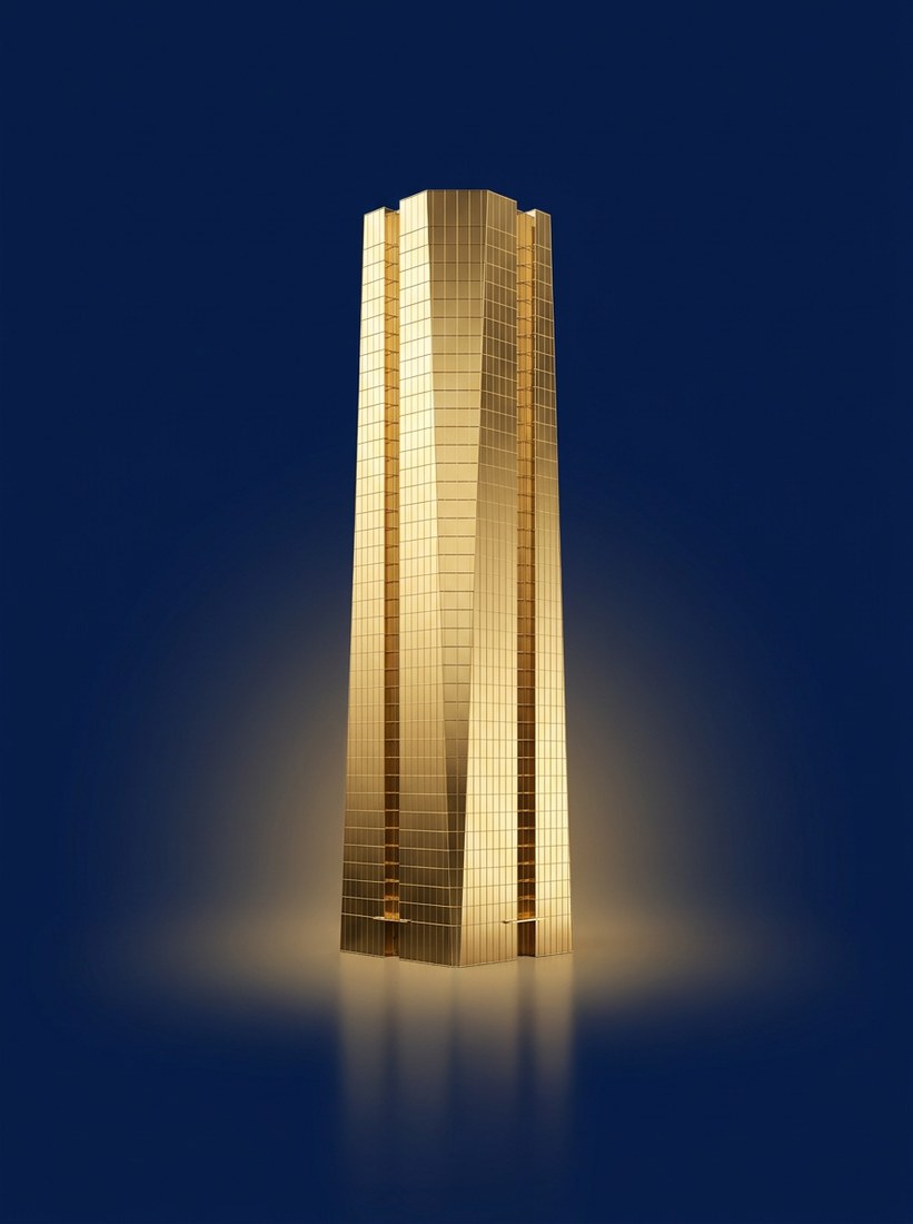 Gold skyscraper tower — Corporate and Commercial law in Qatar